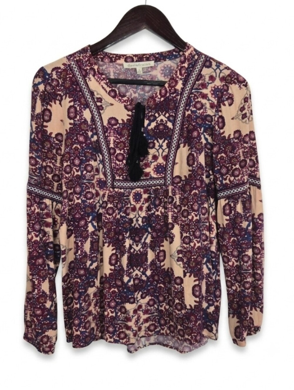 Daniel Rainn floral printed long sleeve top